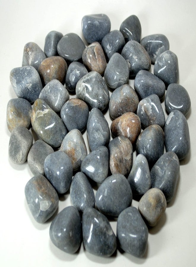 Schmick Pebbles for Decoration - Grey Tumble Pebbles Stones for Fish Tank Aquarium, Fountain, Table Decor - Decorative Stones and Pebbles, Vase Fillers - Pebbles for Plants Pots and Home/Garden Decor (2.9 Kg, Grey Tumble) - Image 3